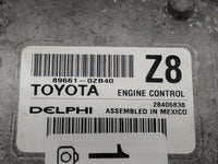 2014 Toyota Corolla PCM Engine Control Computer ECU ECM PCU OEM P/N:89661-0ZB40 28406838 Fits OEM Used Auto Parts - Oemuseda