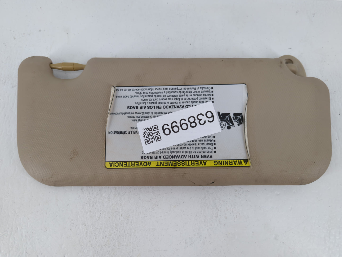 2014-2016 Toyota Corolla Sun Visor Shade Replacement Driver Left Mirror Fits Fits 2014 2015 2016 OEM Used Auto Parts - Oemus