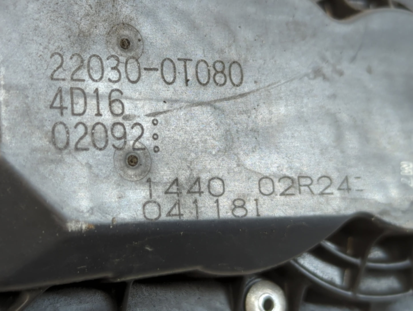 2011-2019 Toyota Corolla Throttle Body P/N:22030-0T080 Fits Fits 2011 2012 2013 2014 2015 2016 2017 2018 2019 OEM Used Auto 