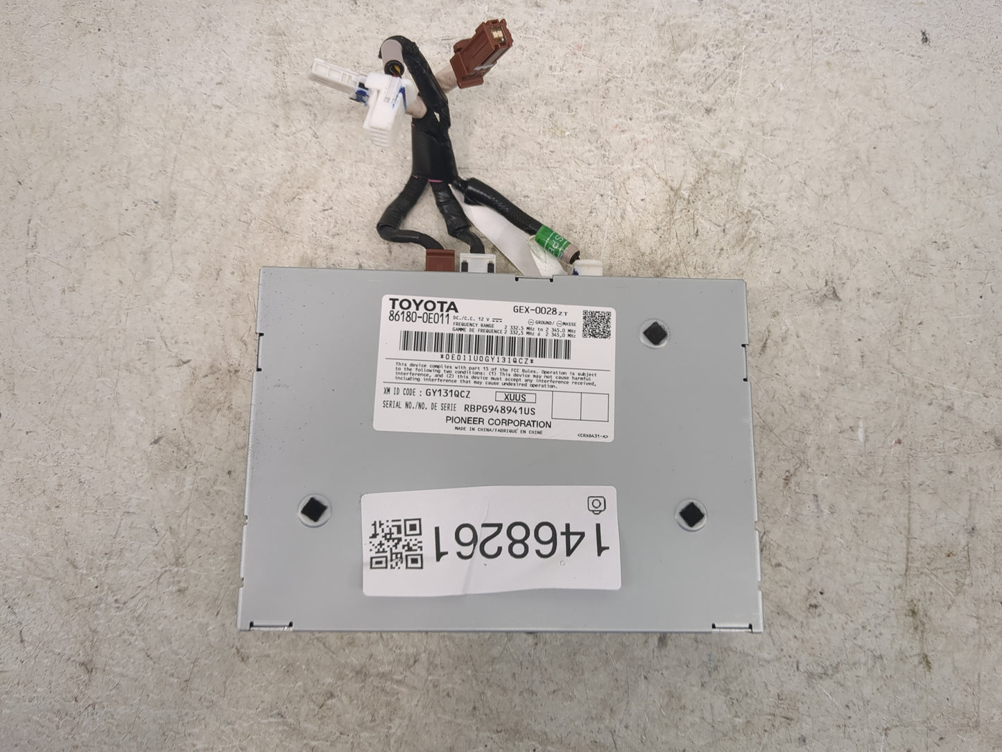 2014-2019 Toyota Highlander Tuner Satellite Receiver 1468261 - Oemusedautoparts1.com