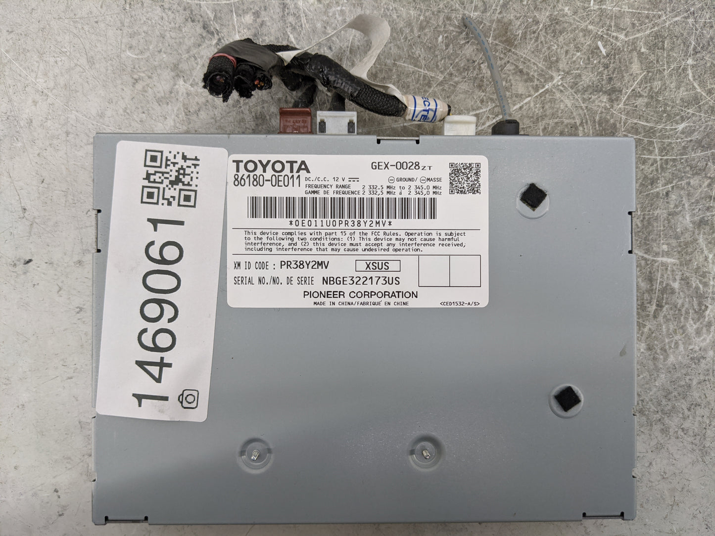 2014-2019 Toyota Highlander Tuner Satellite Receiver 1469061 - Oemusedautoparts1.com