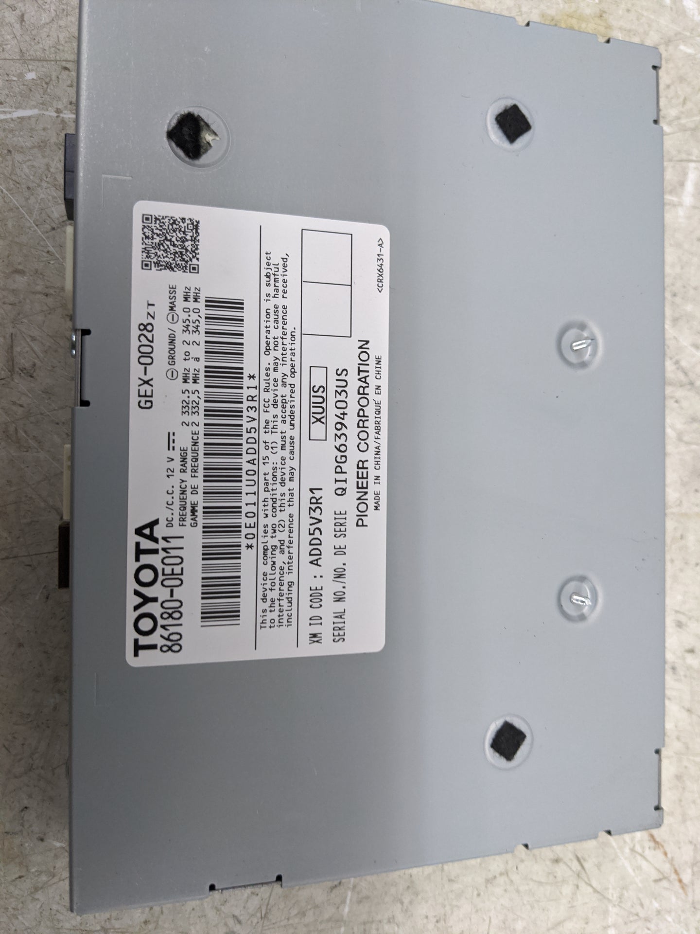 2014-2019 Toyota Highlander Tuner Satellite Receiver 1481908 - Oemusedautoparts1.com