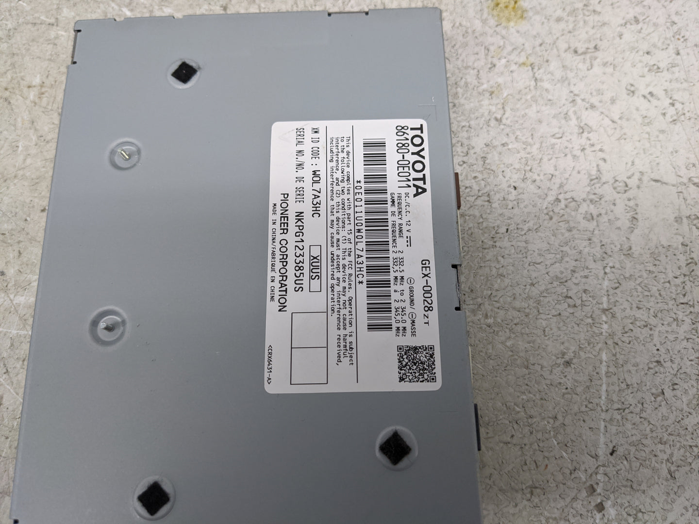 2014-2019 Toyota Highlander Tuner Satellite Receiver 1481910 - Oemusedautoparts1.com