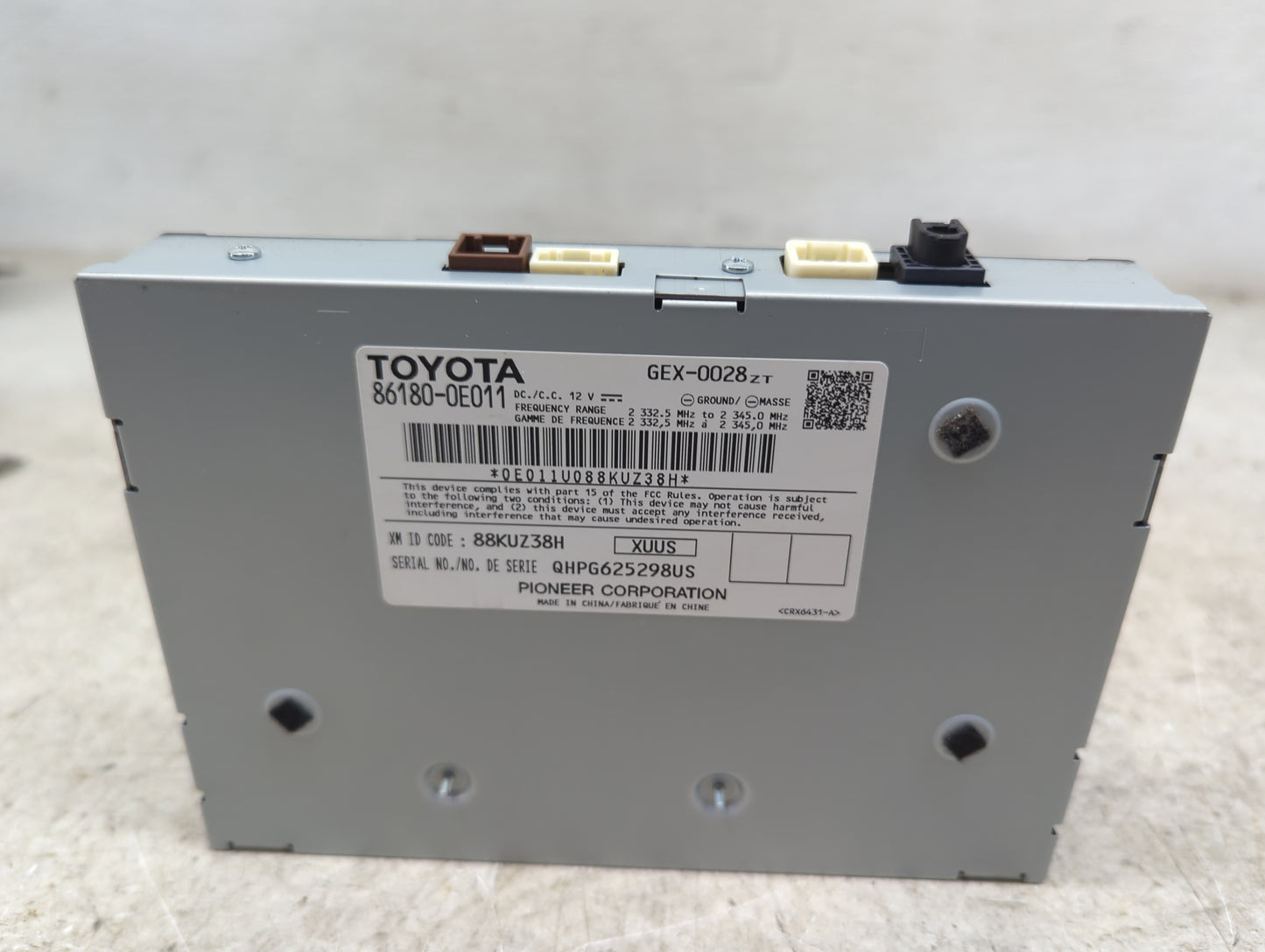 2014-2019 Toyota Highlander Tuner Satellite Receiver 1488171 - Oemusedautoparts1.com