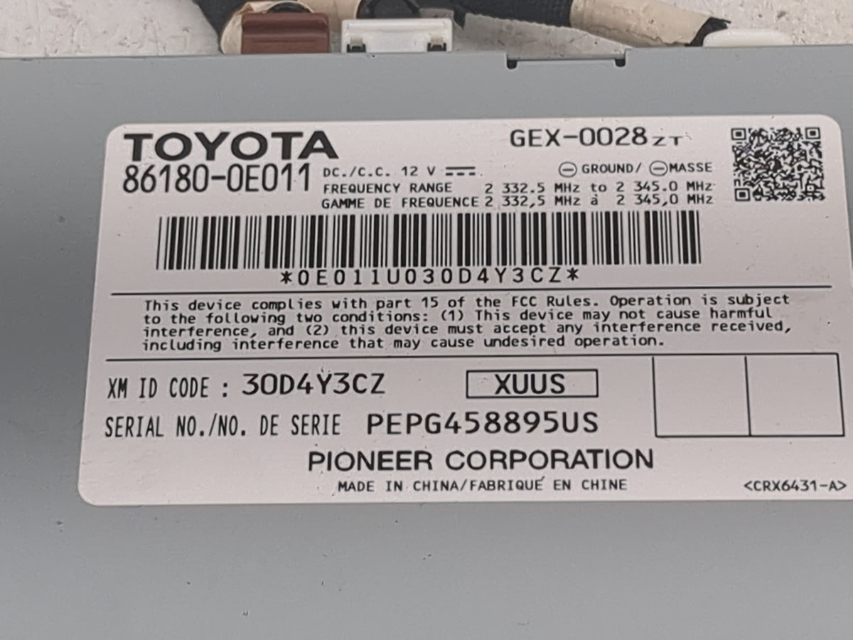 2014-2019 Toyota Highlander Tuner Satellite Receiver 1518425 - Oemusedautoparts1.com