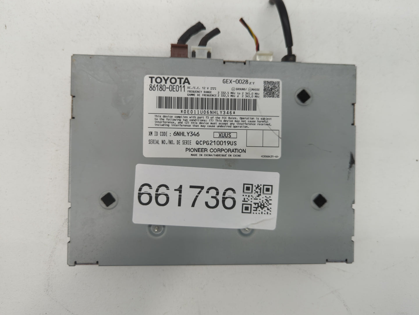 2014-2019 Toyota Highlander Radio AM FM Cd Player Receiver Replacement P/N:86180-0E011 Fits OEM Used Auto Parts - Oemusedaut