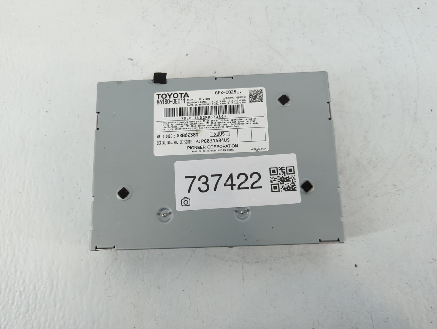 2014-2019 Toyota Highlander Radio AM FM Cd Player Receiver Replacement P/N:86180-0E011 Fits OEM Used Auto Parts - Oemusedaut