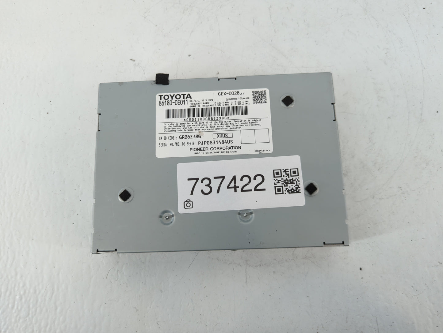 2014-2019 Toyota Highlander Radio AM FM Cd Player Receiver Replacement P/N:86180-0E011 Fits OEM Used Auto Parts - Oemusedaut