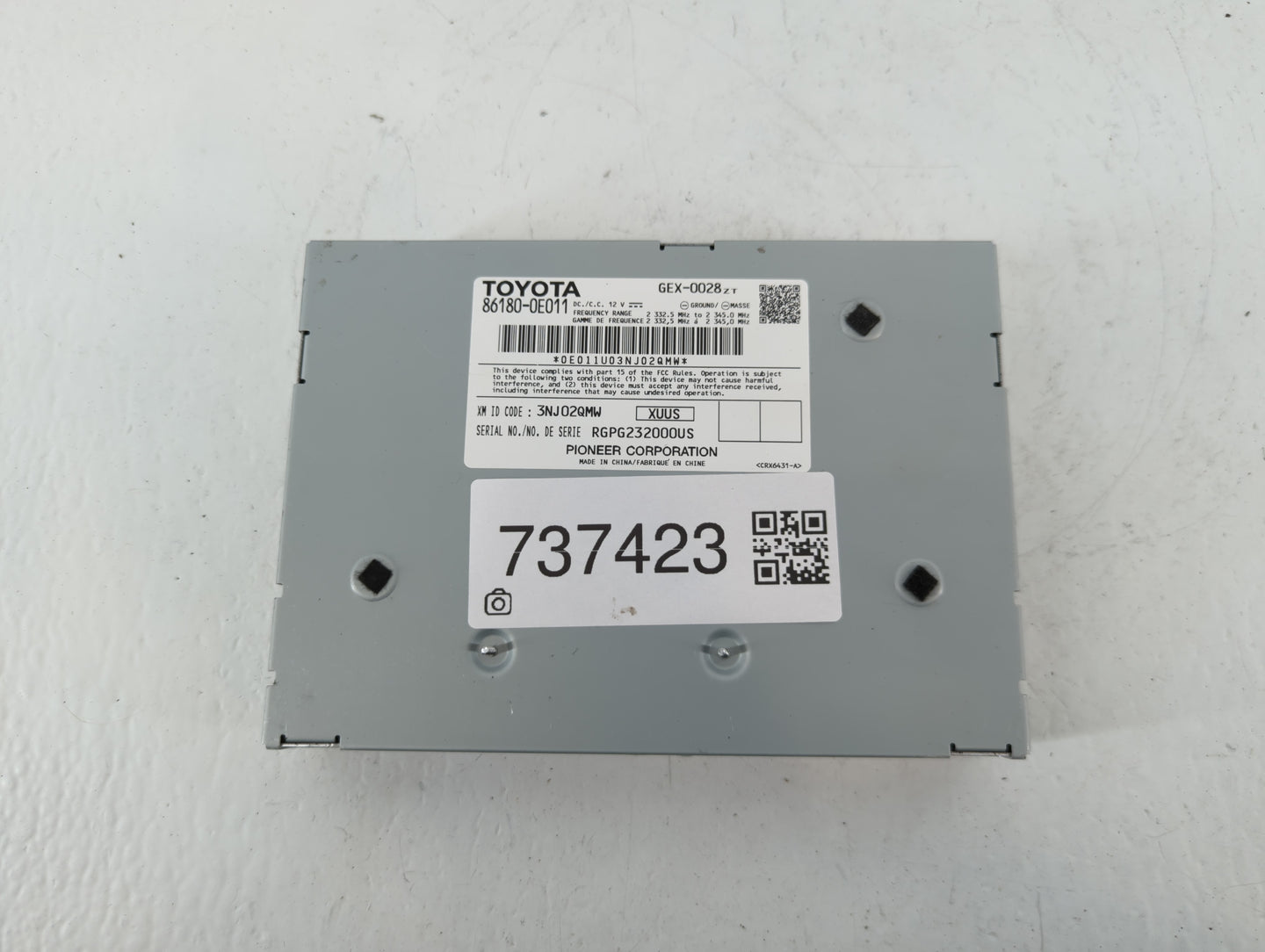 2014-2019 Toyota Highlander Radio AM FM Cd Player Receiver Replacement P/N:86180-0E011 Fits OEM Used Auto Parts - Oemusedaut