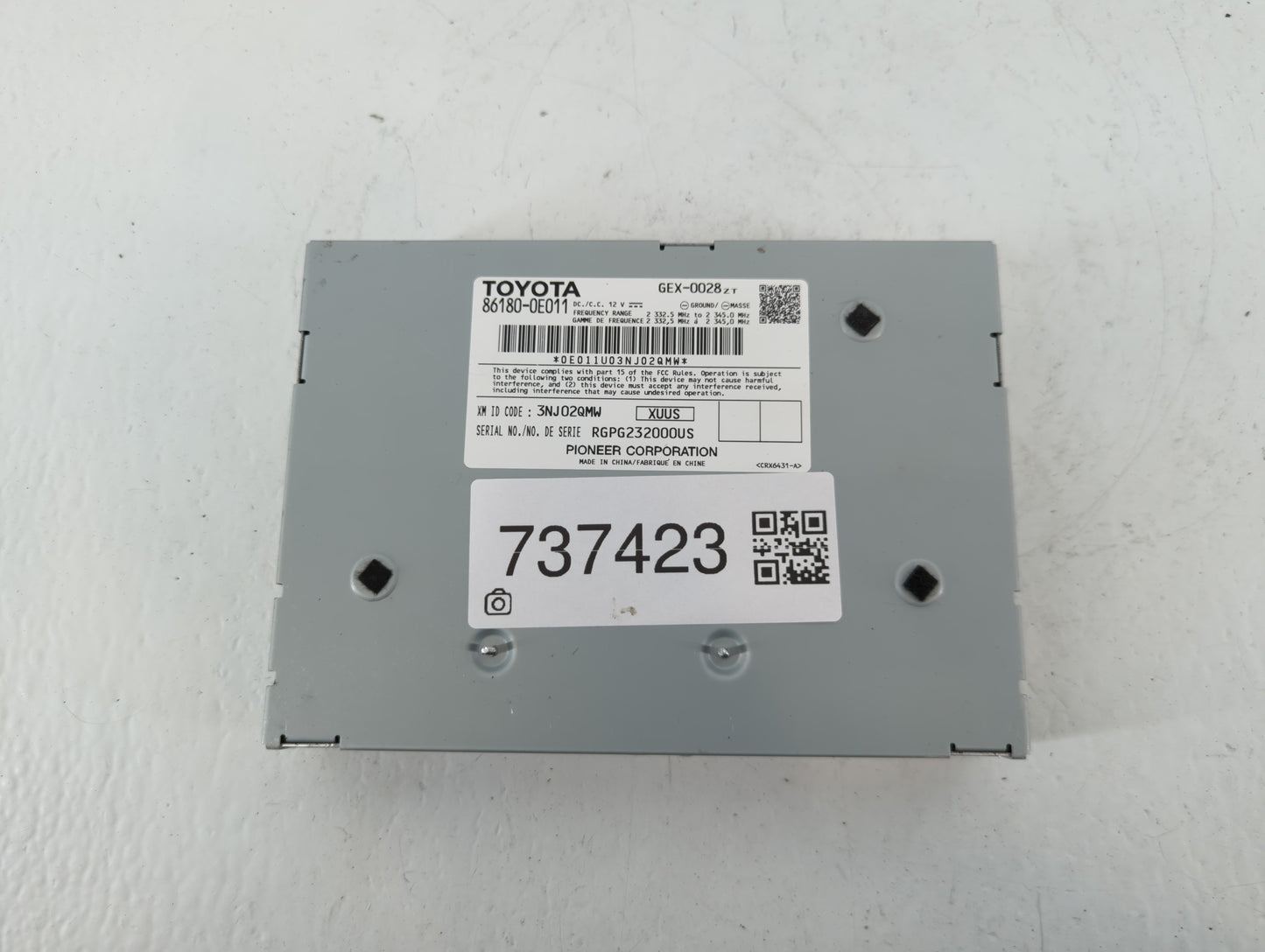 2014-2019 Toyota Highlander Radio AM FM Cd Player Receiver Replacement P/N:86180-0E011 Fits OEM Used Auto Parts - Oemusedaut