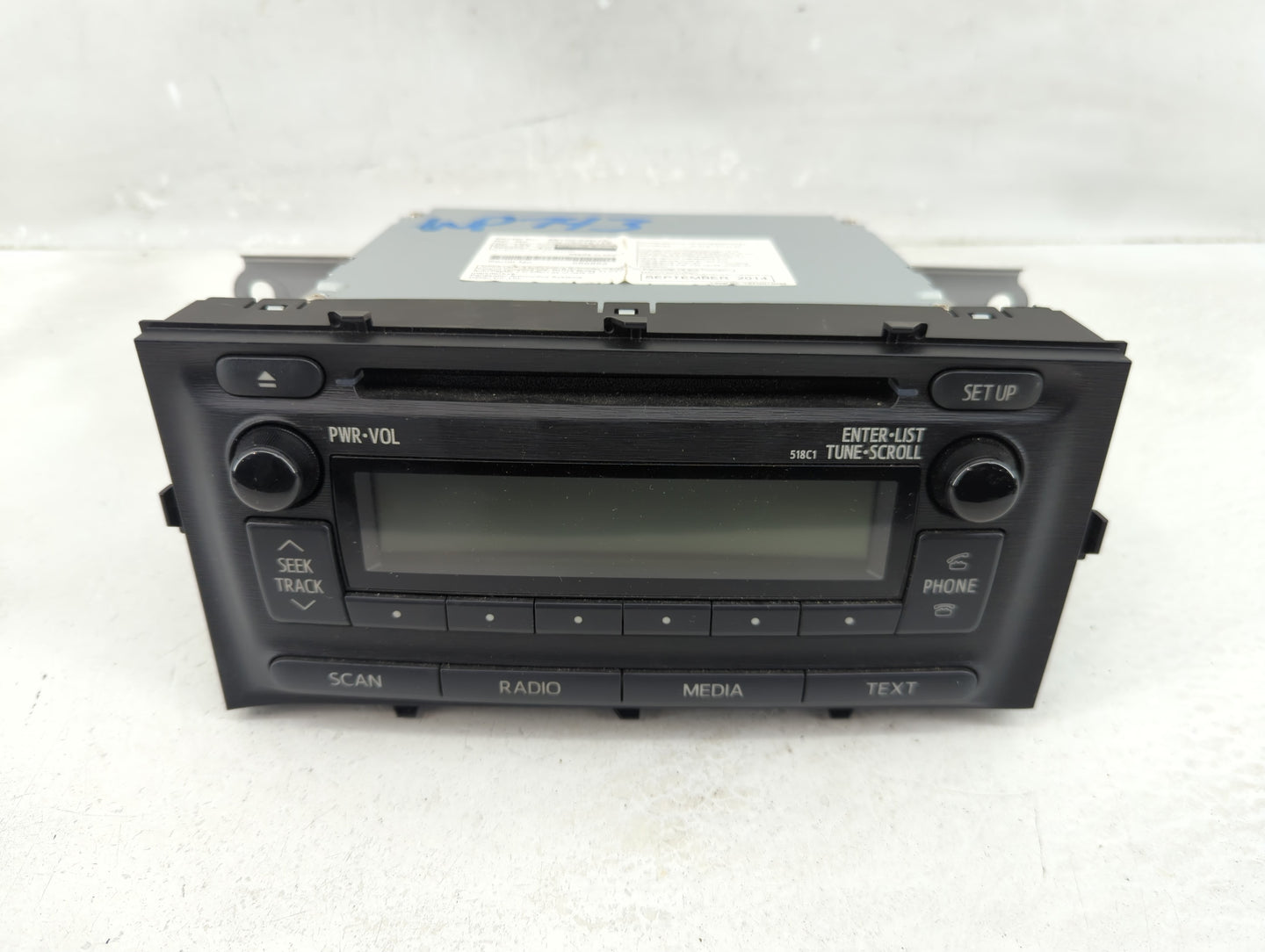 2012-2014 Toyota Prius Radio AM FM Cd Player Receiver Replacement P/N:86120-52D10 Fits Fits 2012 2013 2014 OEM Used Auto Par