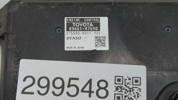 2014 Toyota Prius PCM Engine Control Computer ECU ECM PCU OEM P/N:89661-47590 Fits OEM Used Auto Parts