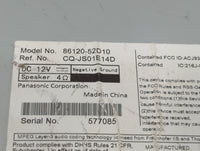 2012-2014 Toyota Prius Radio AM FM Cd Player Receiver Replacement P/N:86120-52D10 Fits Fits 2012 2013 2014 OEM Used Auto Par