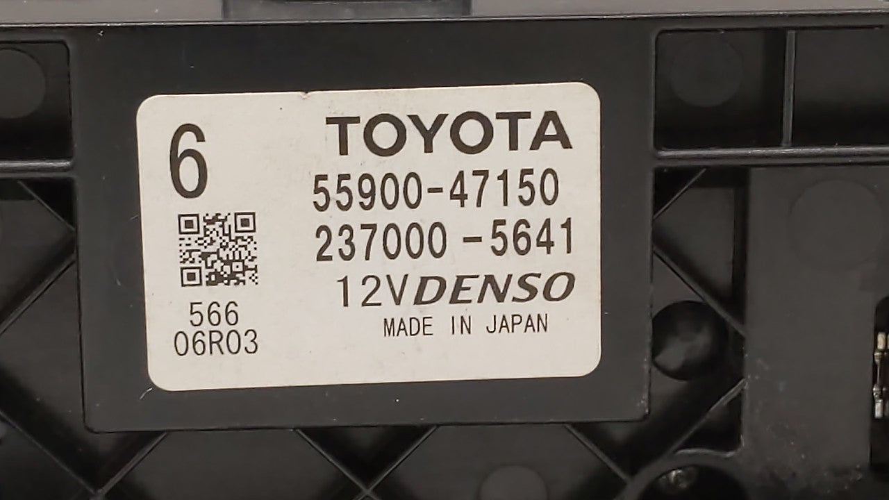 2014 Toyota Prius V Climate Control Module Temperature AC/Heater Replacement P/N:55900-47150 Fits OEM Used Auto Parts - Oemu