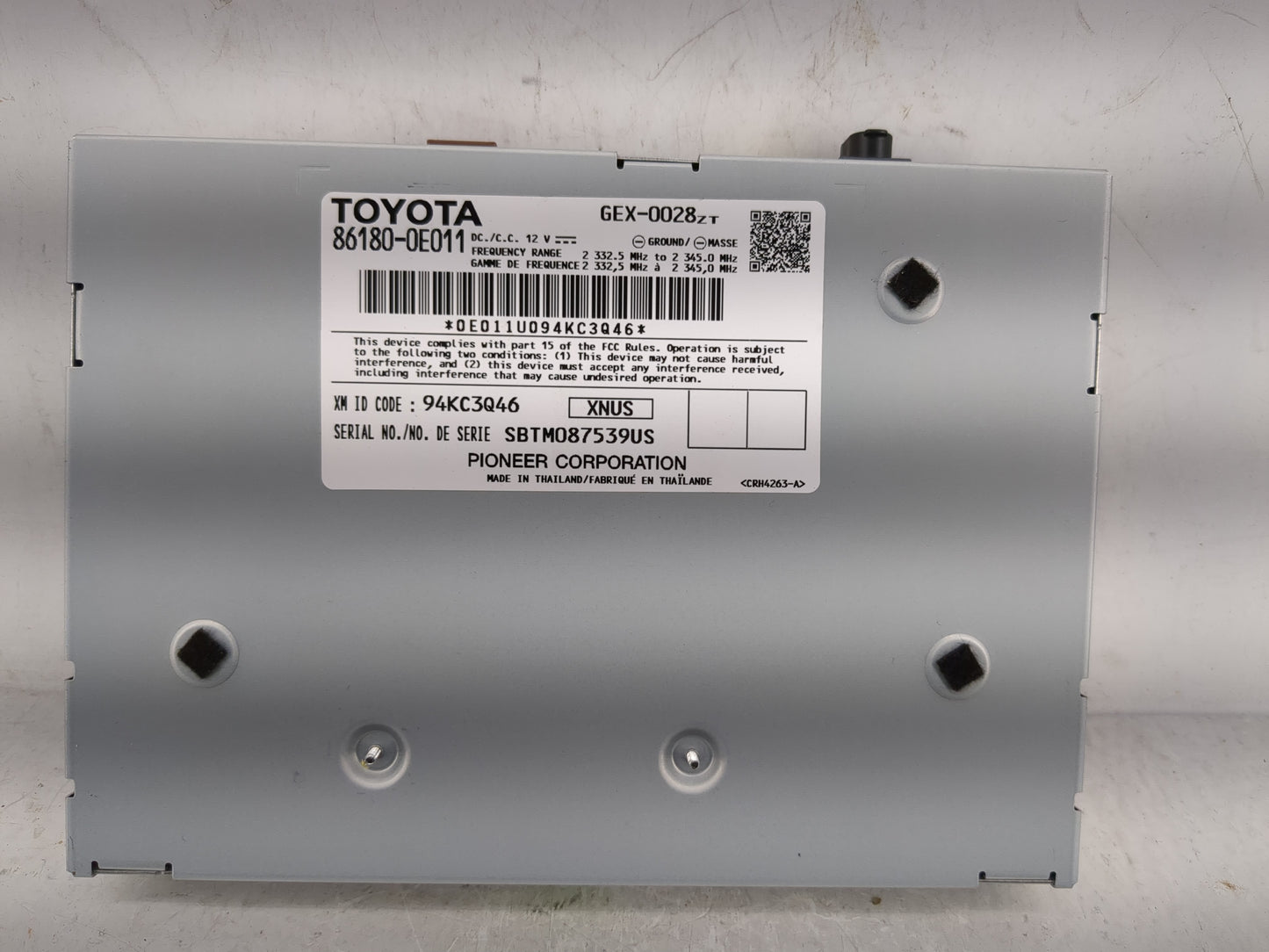 2014 Toyota Rav4 Radio AM FM Cd Player Receiver Replacement P/N:0E011U094KC3Q46 86180-0E011 Fits OEM Used Auto Parts - Oemus