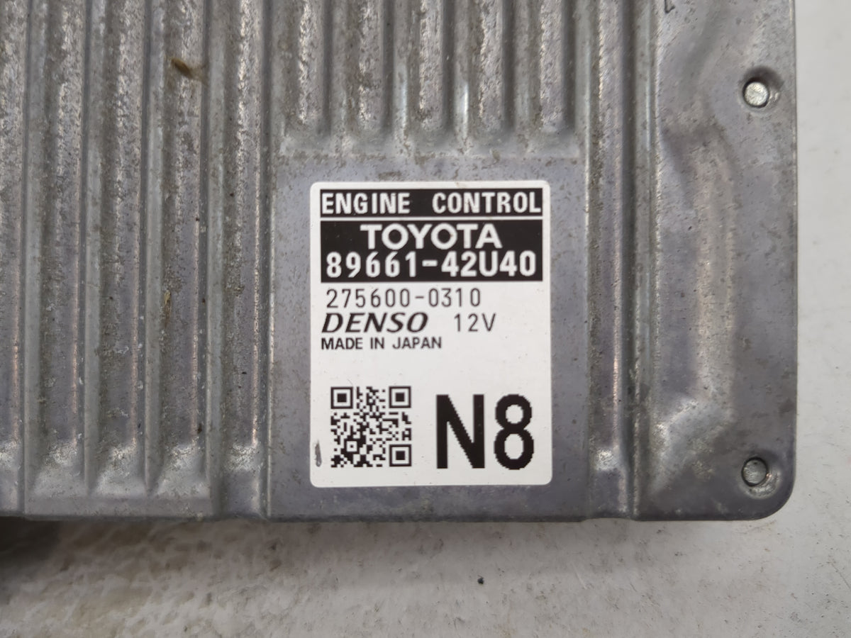 2014 Toyota Rav4 PCM Engine Control Computer ECU ECM PCU OEM P/N:89661-42U40 275600-0310 Fits OEM Used Auto Parts - Oemuseda