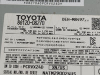 2011-2014 Toyota Sienna Radio AM FM Cd Player Receiver Replacement P/N:86120-08270 Fits Fits 2011 2012 2013 2014 OEM Used Au