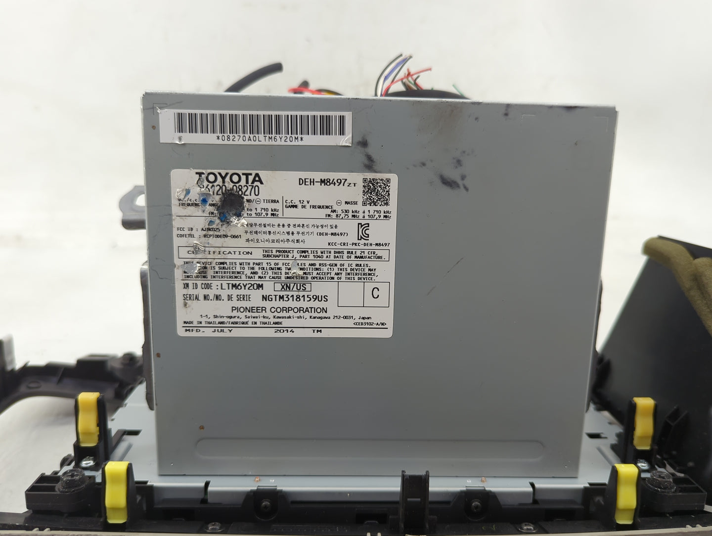 2011-2014 Toyota Sienna Radio AM FM Cd Player Receiver Replacement P/N:86120-08270 Fits Fits 2011 2012 2013 2014 OEM Used Au