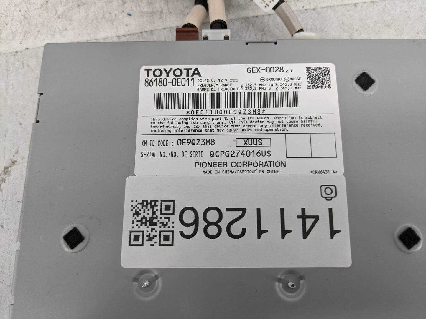 2011-2014 Toyota Sienna Radio AM FM Cd Player Receiver Replacement P/N:86180-0E011 Fits Fits 2011 2012 2013 2014 OEM Used Au