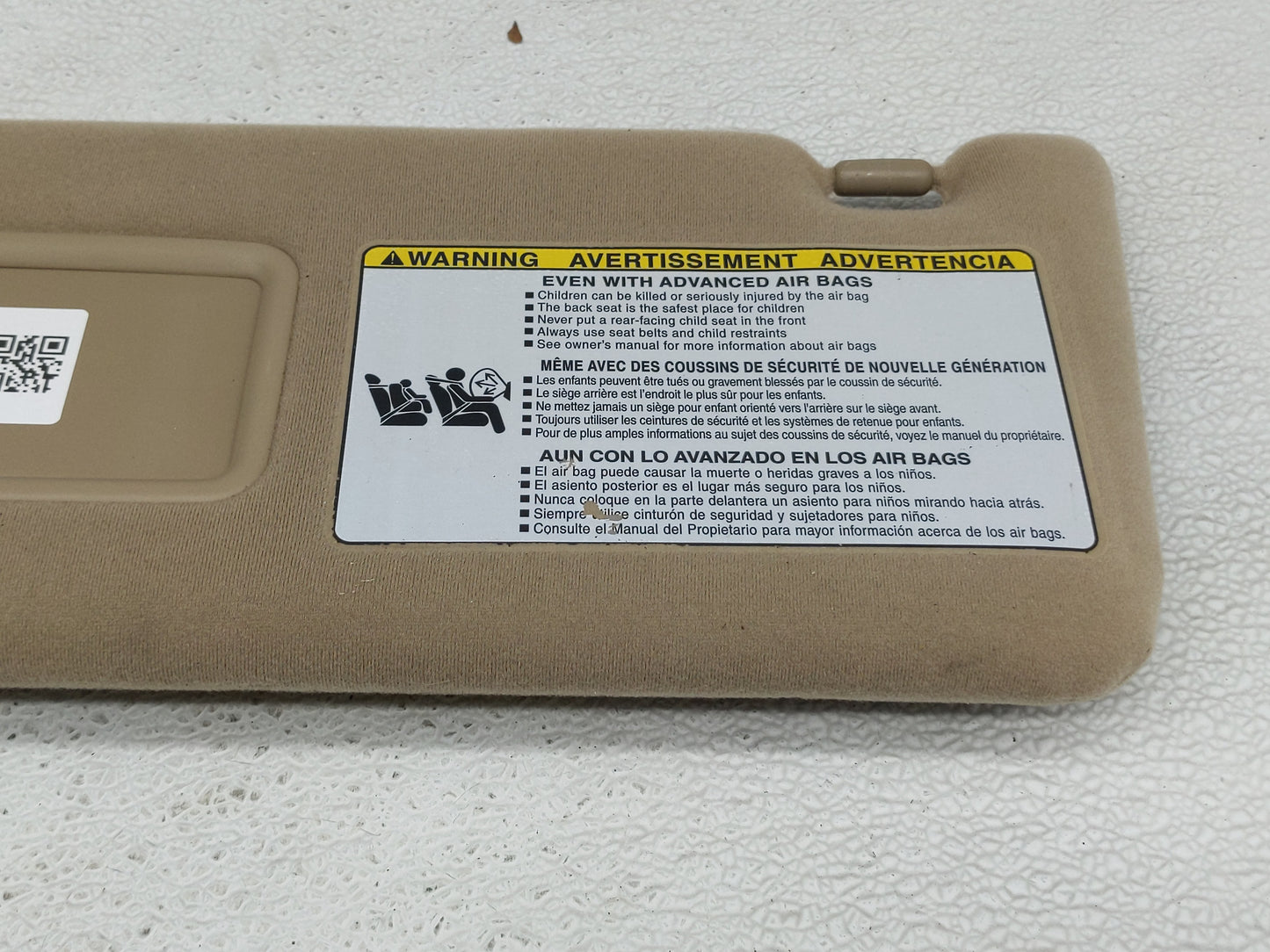 2012-2015 Toyota Tacoma Sun Visor Shade Replacement Driver Left Mirror Fits Fits 2012 2013 2014 2015 OEM Used Auto Parts - O