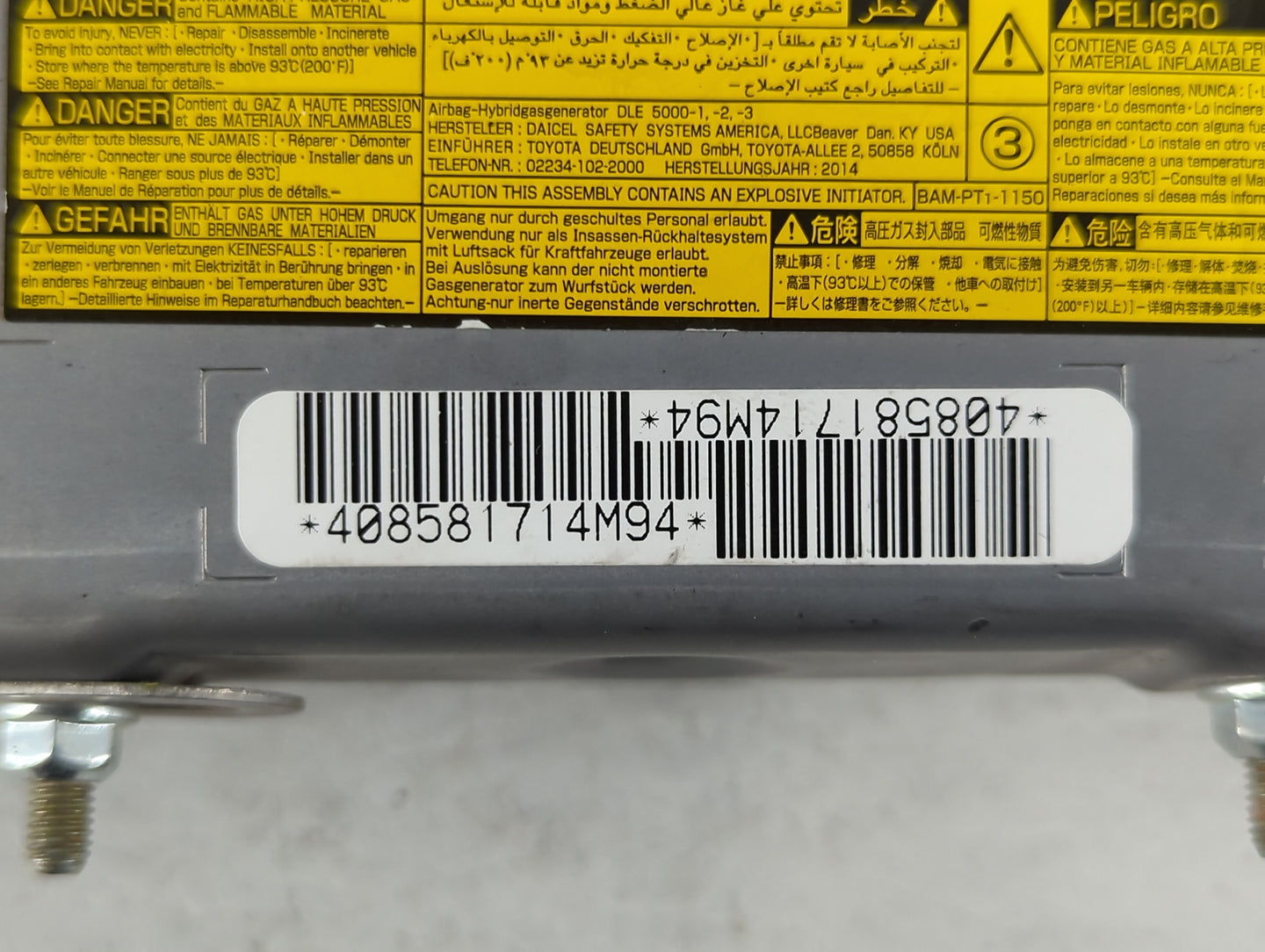 2010-2021 Toyota Tundra Air Bag Passenger Right Dashboard Oem - Oemusedautoparts1.com