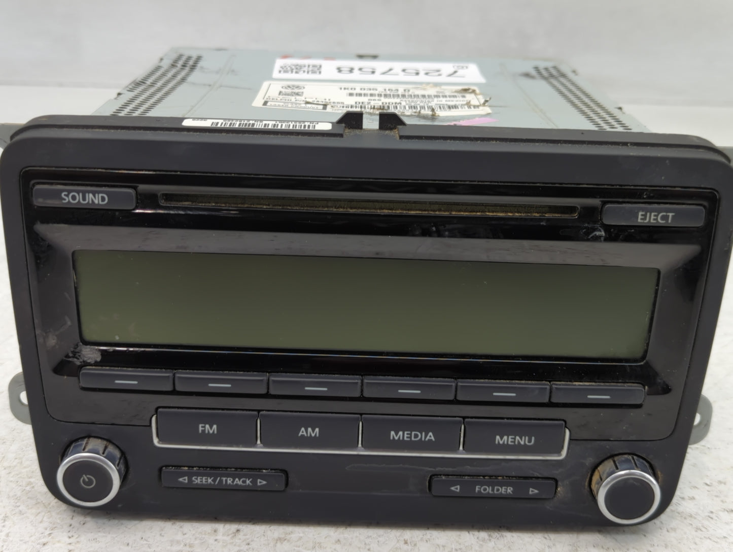 2012-2016 Volkswagen Beetle Am Fm Cd Player Radio Receiver - Oemusedautoparts1.com