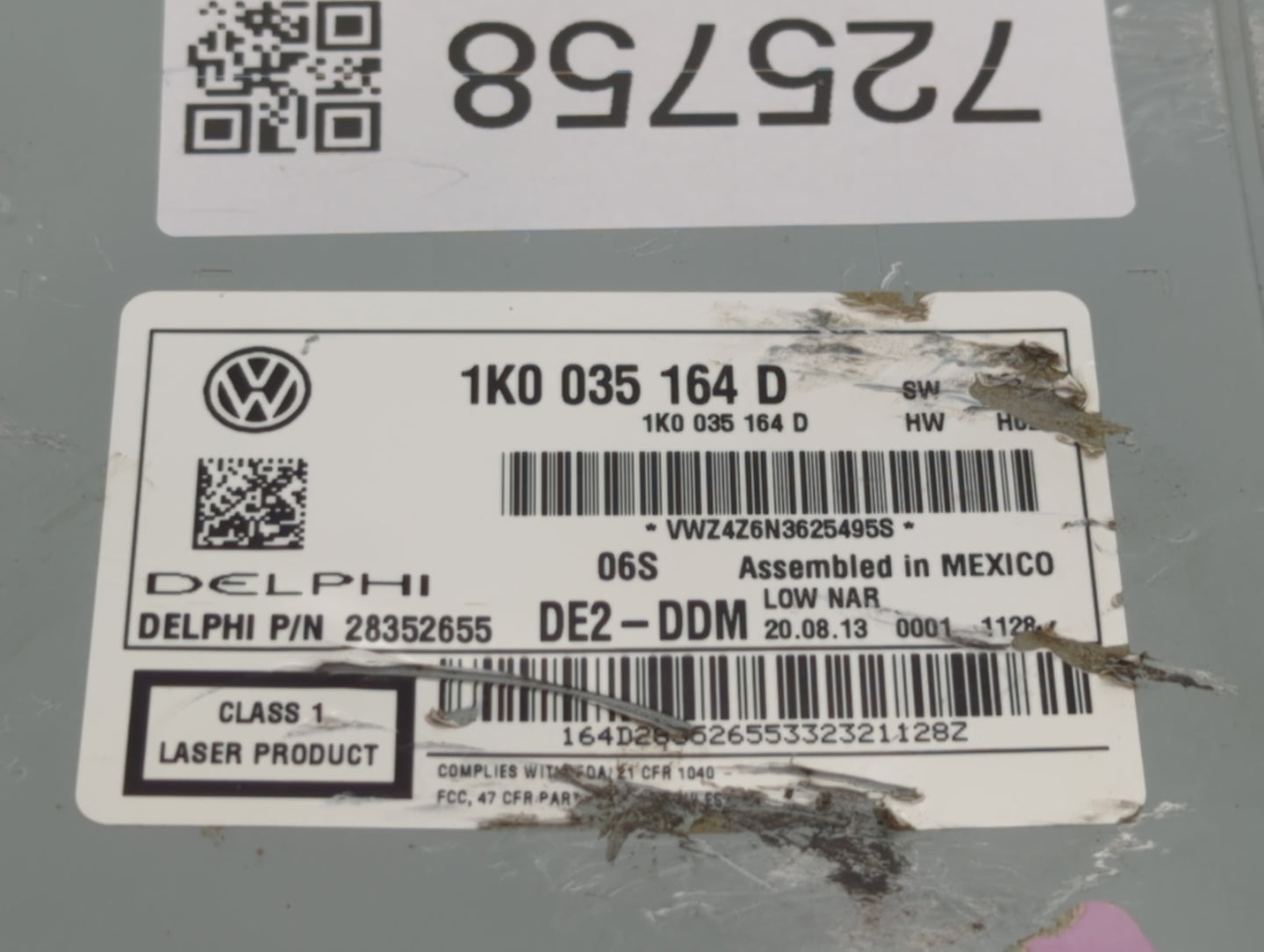 2012-2016 Volkswagen Beetle Am Fm Cd Player Radio Receiver - Oemusedautoparts1.com