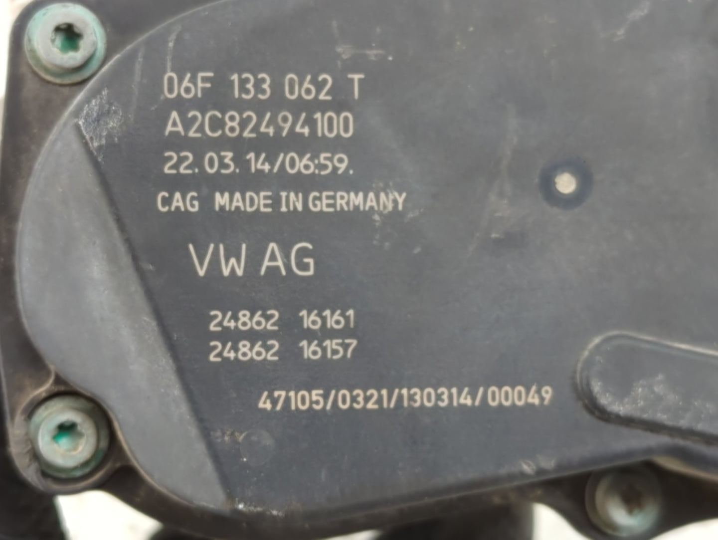 2009-2017 Volkswagen Cc Throttle Body P/N:06F 133 062 T Fits OEM Used Auto Parts - Oemusedautoparts1.com