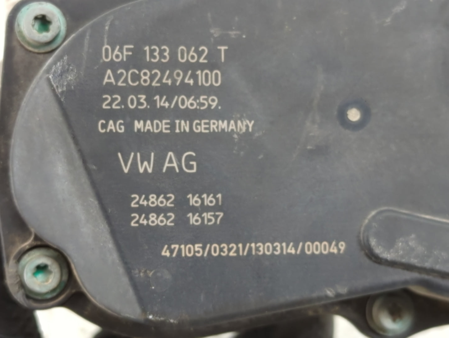 2009-2017 Volkswagen Cc Throttle Body P/N:06F 133 062 T Fits OEM Used Auto Parts - Oemusedautoparts1.com