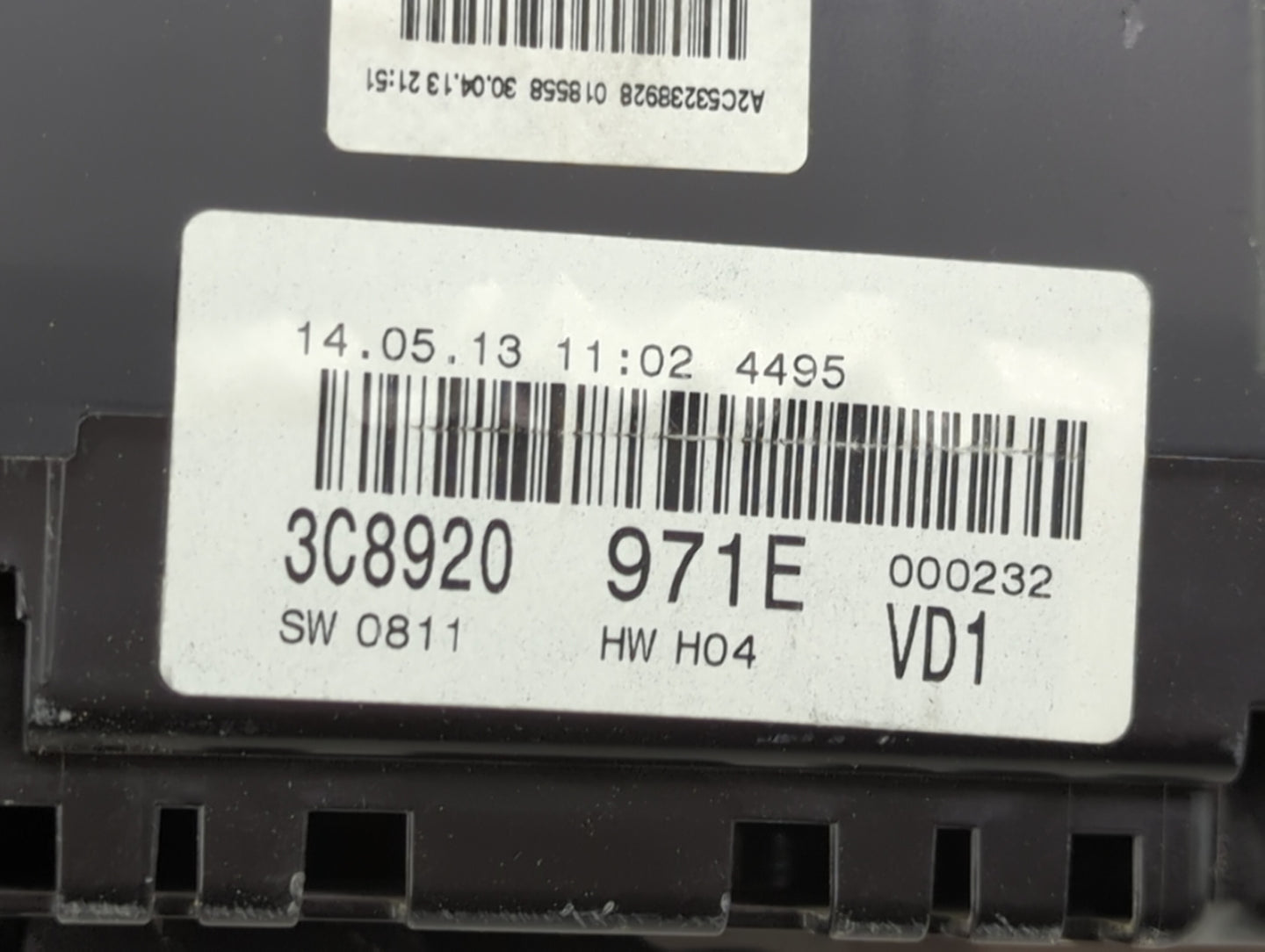 2014 Volkswagen Cc Instrument Cluster Speedometer Gauges P/N:3C8920971E A2C53238928 Miles: Fits OEM Used Auto Parts - Oemuse