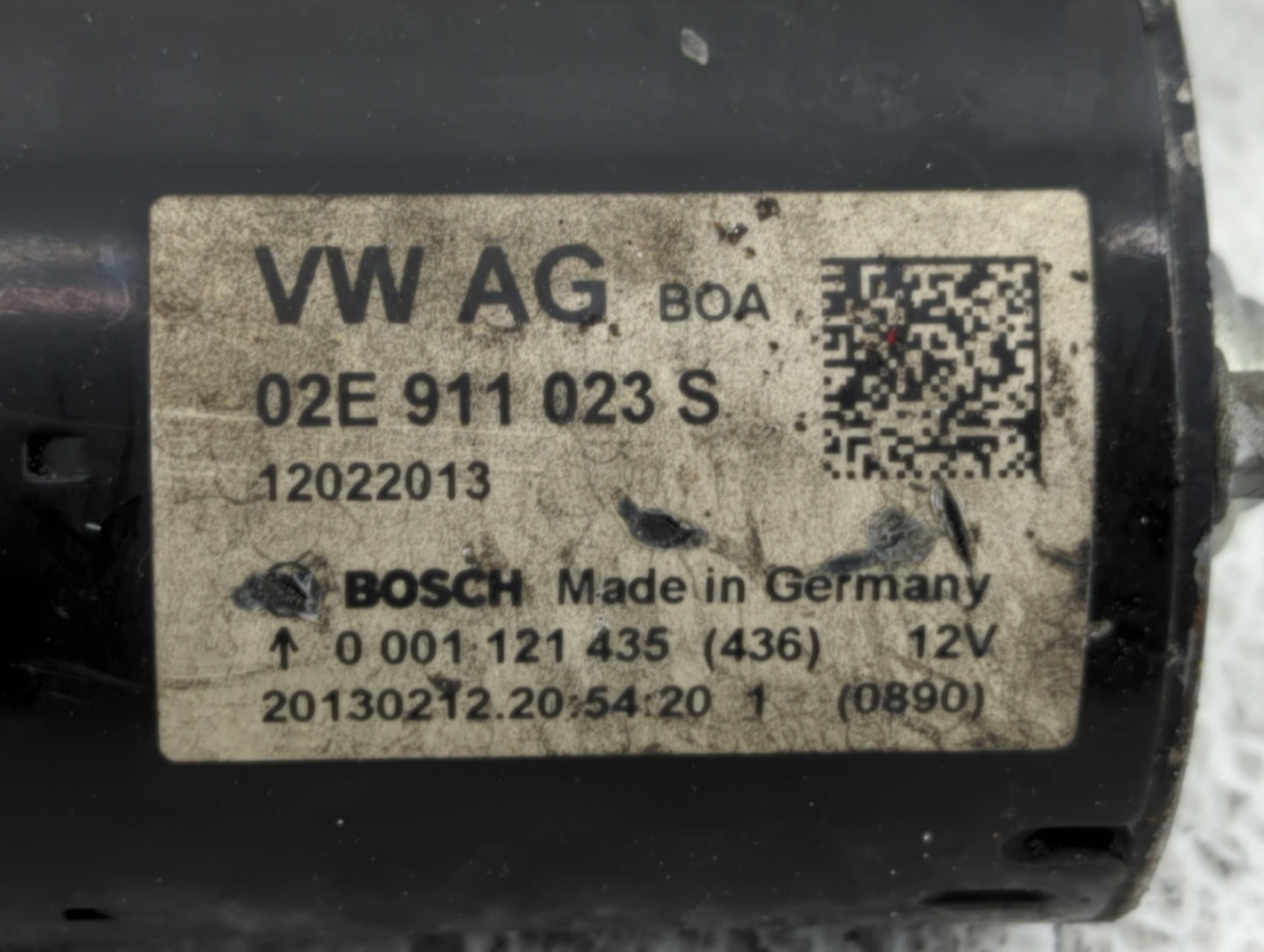 2009-2017 Volkswagen Cc Car Starter Motor Solenoid OEM P/N:02E 911 023 S Fits OEM Used Auto Parts - Oemusedautoparts1.com
