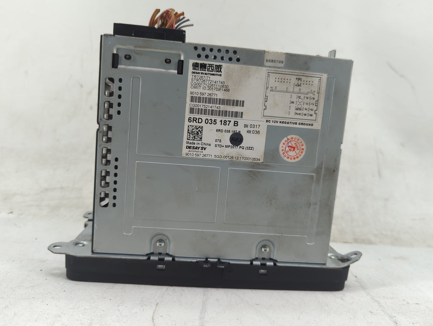 2012-2014 Volkswagen Golf Radio AM FM Cd Player Receiver Replacement P/N:6RD 035 187 B Fits Fits 2012 2013 2014 OEM Used Aut