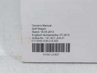 2014 Volkswagen Golf Owners Manual Book Guide P/N:1415C1JV621 OEM Used Auto Parts - Oemusedautoparts1.com
