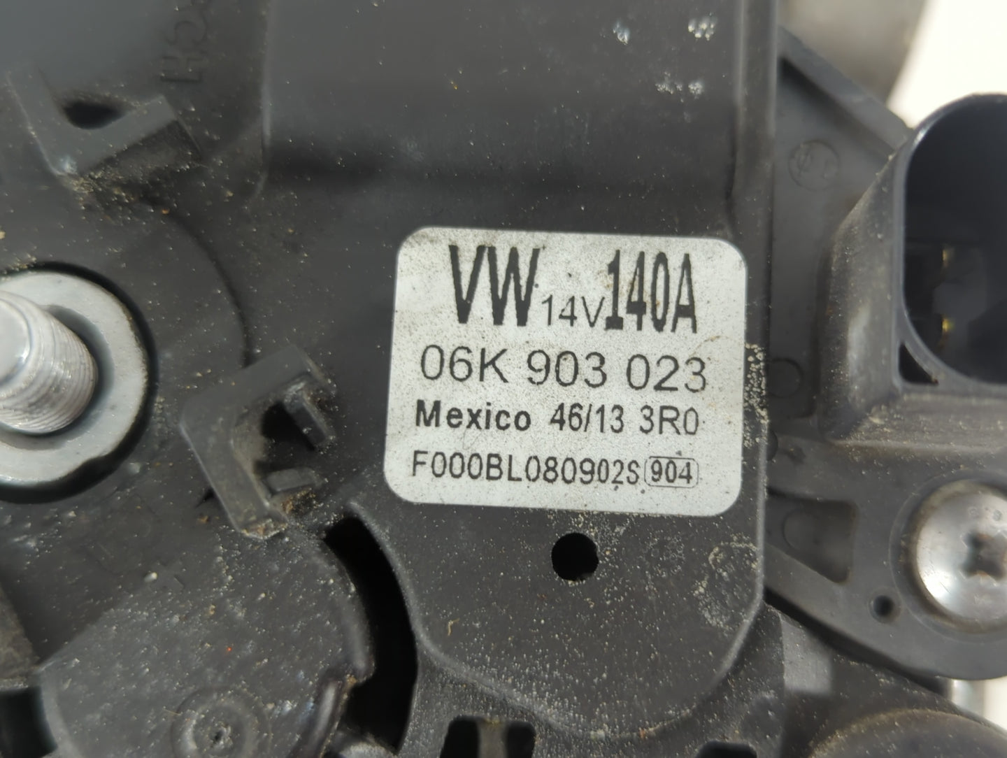 2013-2017 Volkswagen Jetta Alternator Replacement Generator Charging Assembly Engine OEM P/N:06K 903 023 Fits OEM Used Auto 