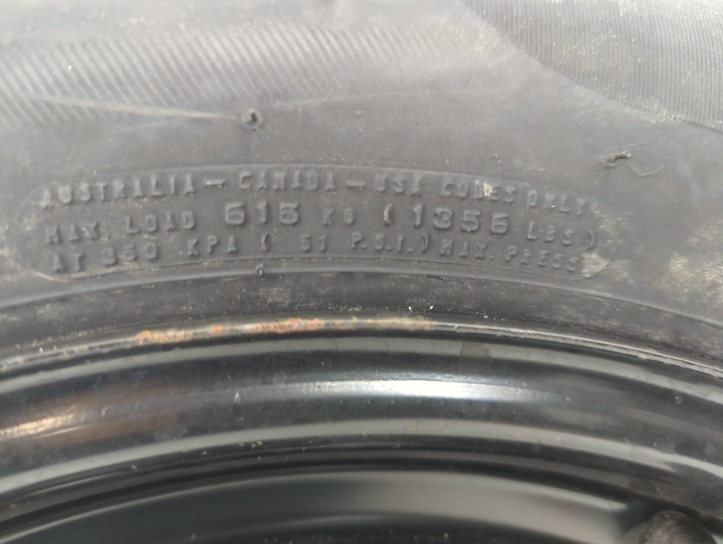 2006-2016 Volkswagen Jetta Spare Donut Tire Wheel Rim Oem - Oemusedautoparts1.com