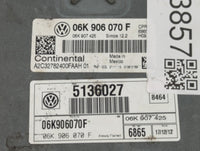 2014 Volkswagen Jetta PCM Engine Control Computer ECU ECM PCU OEM P/N:06K 906 070F Fits OEM Used Auto Parts - Oemusedautopar