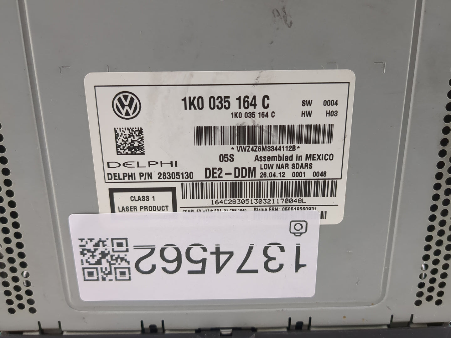 2011-2014 Volkswagen Jetta Radio AM FM Cd Player Receiver Replacement P/N:1K0035164C Fits Fits 2011 2012 2013 2014 2015 2016