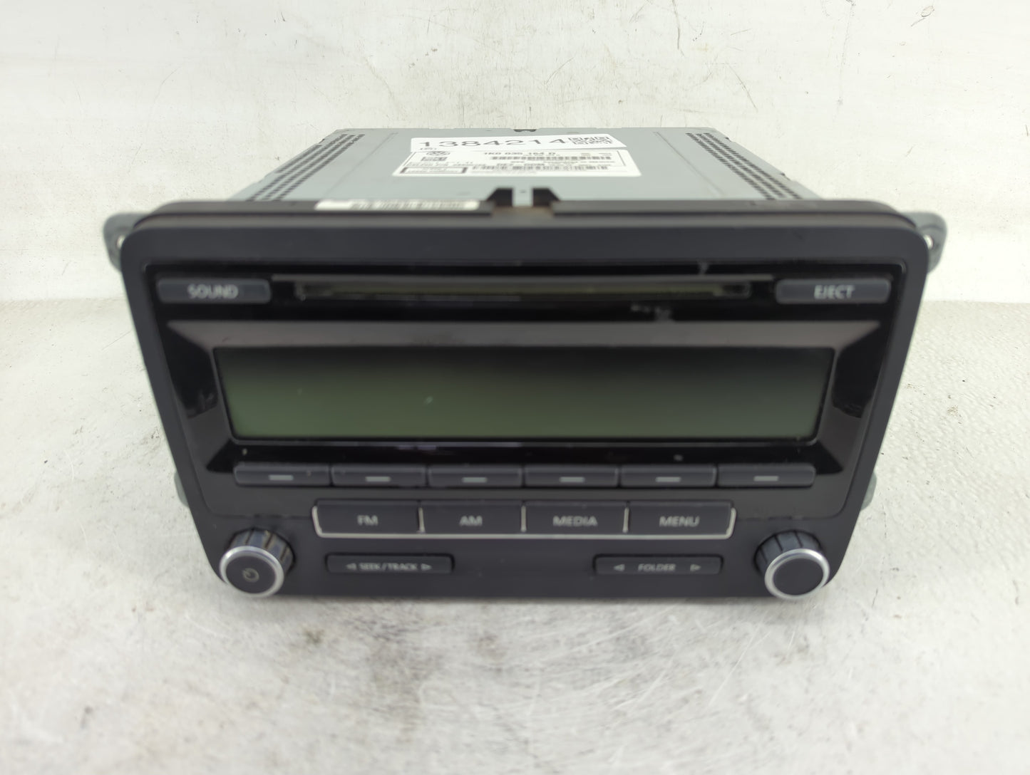 2011-2014 Volkswagen Jetta Radio AM FM Cd Player Receiver Replacement P/N:1K0 035 164 D 5N0035164A Fits OEM Used Auto Parts 