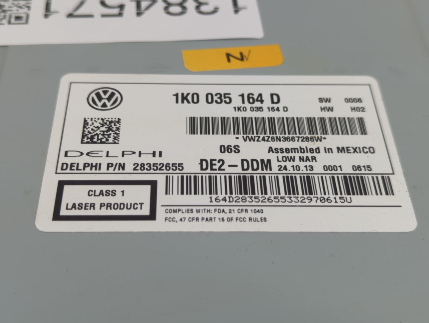 2011-2014 Volkswagen Jetta Radio AM FM Cd Player Receiver Replacement P/N:1K0 035 164 D Fits Fits 2011 2012 2013 2014 2015 2