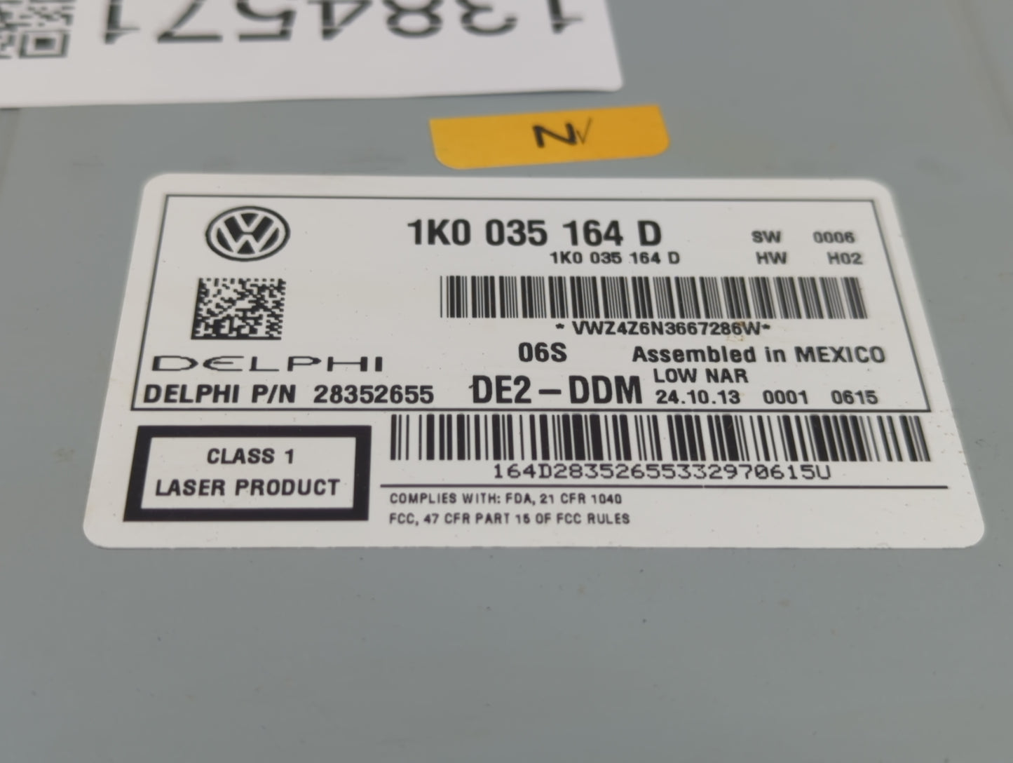 2011-2014 Volkswagen Jetta Radio AM FM Cd Player Receiver Replacement P/N:1K0 035 164 D Fits Fits 2011 2012 2013 2014 2015 2