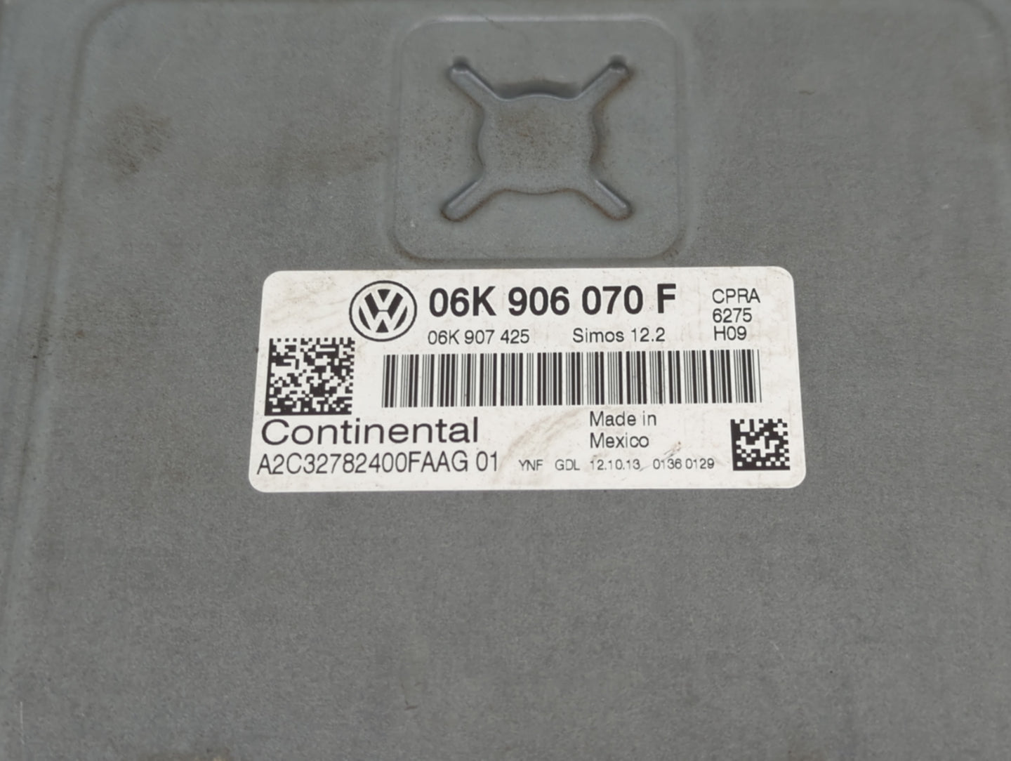 2014 Volkswagen Jetta PCM Engine Control Computer ECU ECM PCU OEM P/N:06K 906 070 F Fits OEM Used Auto Parts - Oemusedautopa