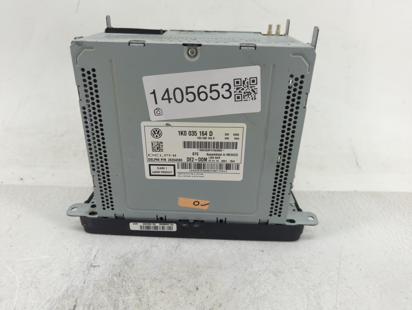 2012-2017 Volkswagen Jetta Radio AM FM Cd Player Receiver Replacement P/N:1K0 035 164 D Fits Fits 2012 2013 2014 2015 2016 2