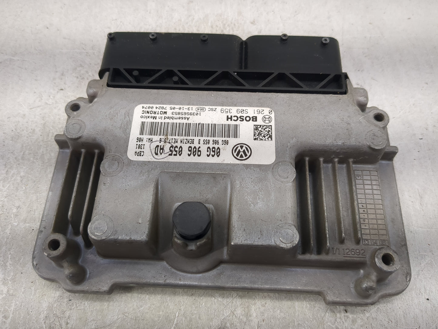 2013-2016 Volkswagen Jetta PCM Engine Control Computer ECU ECM PCU OEM P/N:06G906055AD Fits Fits 2013 2014 2015 2016 OEM Use