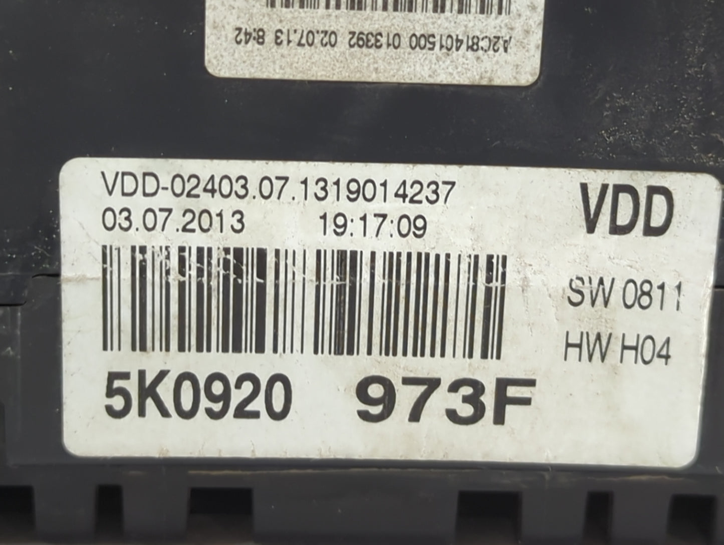 2009-2014 Volkswagen Jetta Instrument Cluster Speedometer Gauges P/N:5K0920973F Fits Fits 2009 2010 2011 2012 2013 2014 OEM 