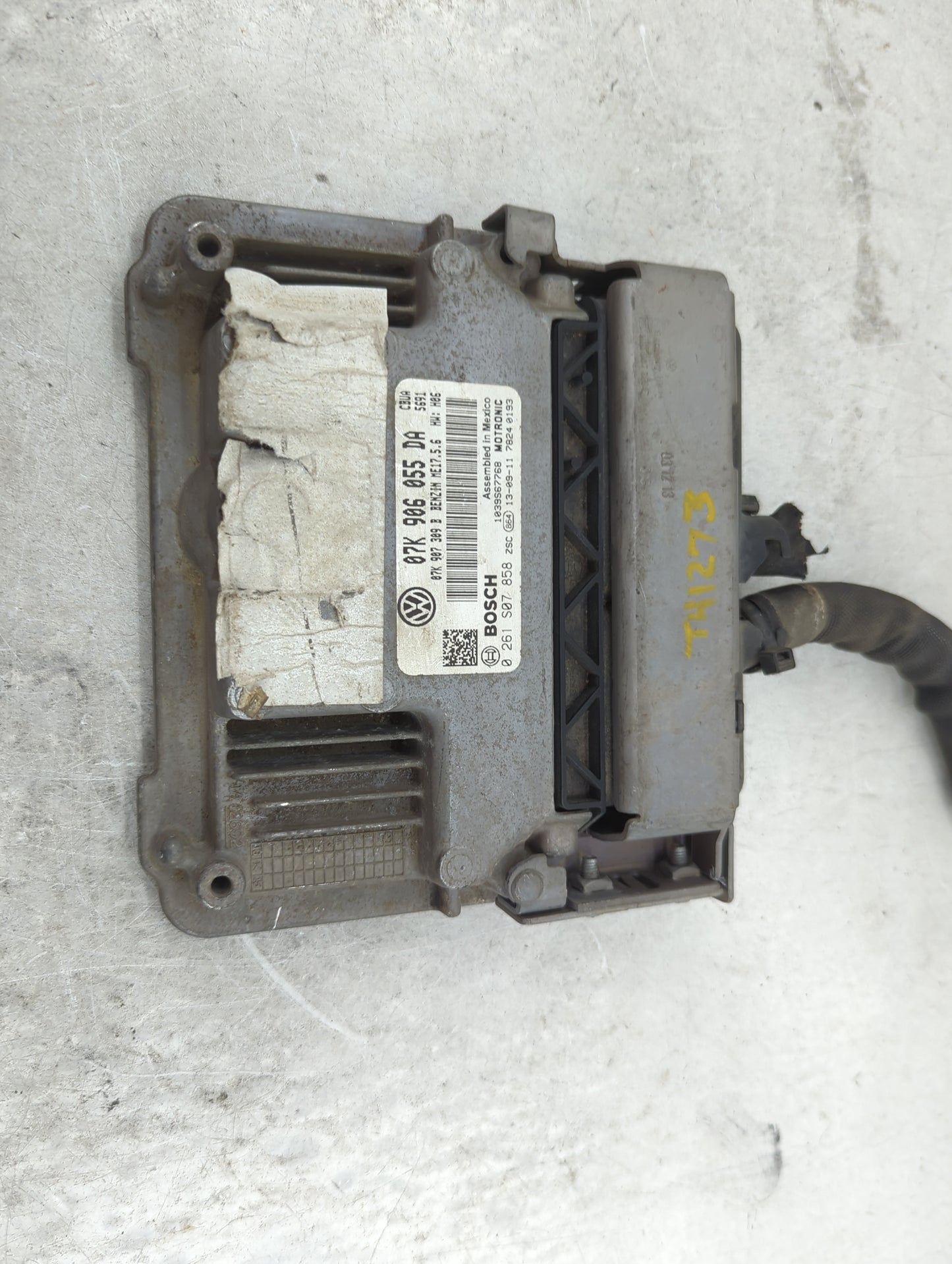 2014 Volkswagen Jetta PCM Engine Control Computer ECU ECM PCU OEM P/N:07K906055DA 07K907309B, 0261S07858 Fits OEM Used Auto 