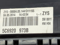 2014 Volkswagen Jetta Instrument Cluster Speedometer Gauges P/N:5C6920973B Miles: Fits OEM Used Auto Parts - Oemusedautopart