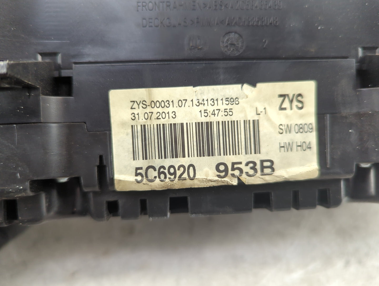 2014 Volkswagen Jetta Instrument Cluster Speedometer Gauges P/N:5C6920953B A2C84600500, A2C53219792 Miles: Fits OEM Used Aut