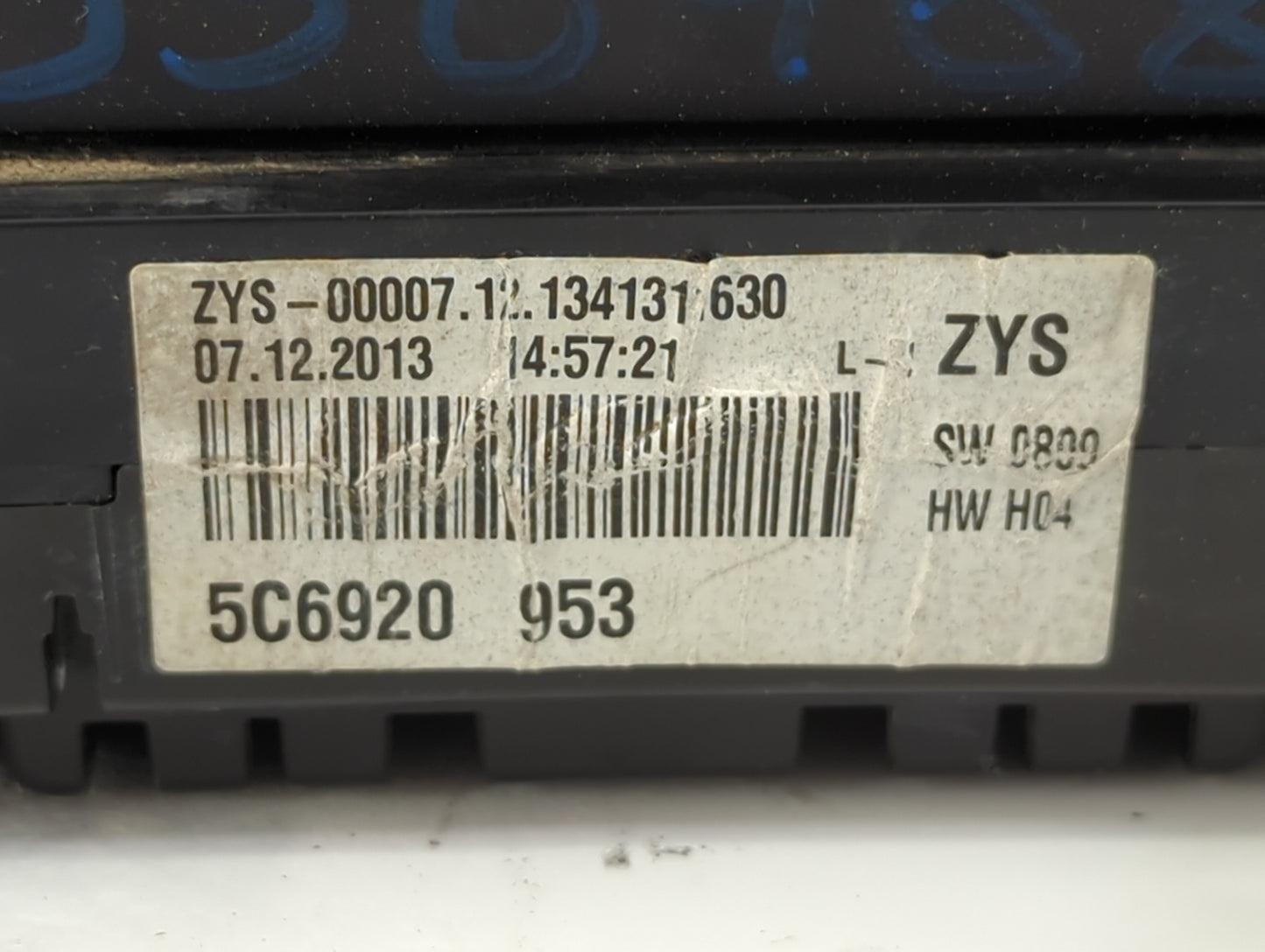 2014 Volkswagen Jetta Instrument Cluster Speedometer Gauges P/N:5C6920953 Miles: Fits OEM Used Auto Parts - Oemusedautoparts