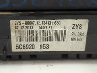 2014 Volkswagen Jetta Instrument Cluster Speedometer Gauges P/N:5C6920953 Miles: Fits OEM Used Auto Parts - Oemusedautoparts
