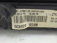 2014 Volkswagen Jetta Instrument Cluster Speedometer Gauges P/N:5C6920953B Miles: Fits OEM Used Auto Parts - Oemusedautopart